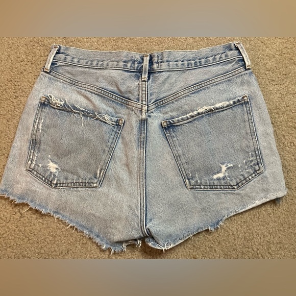 AGOLDE Jaden High Rise Denim Cutoff Shorts Medium Wash Size 29 - Picture 4 of 10